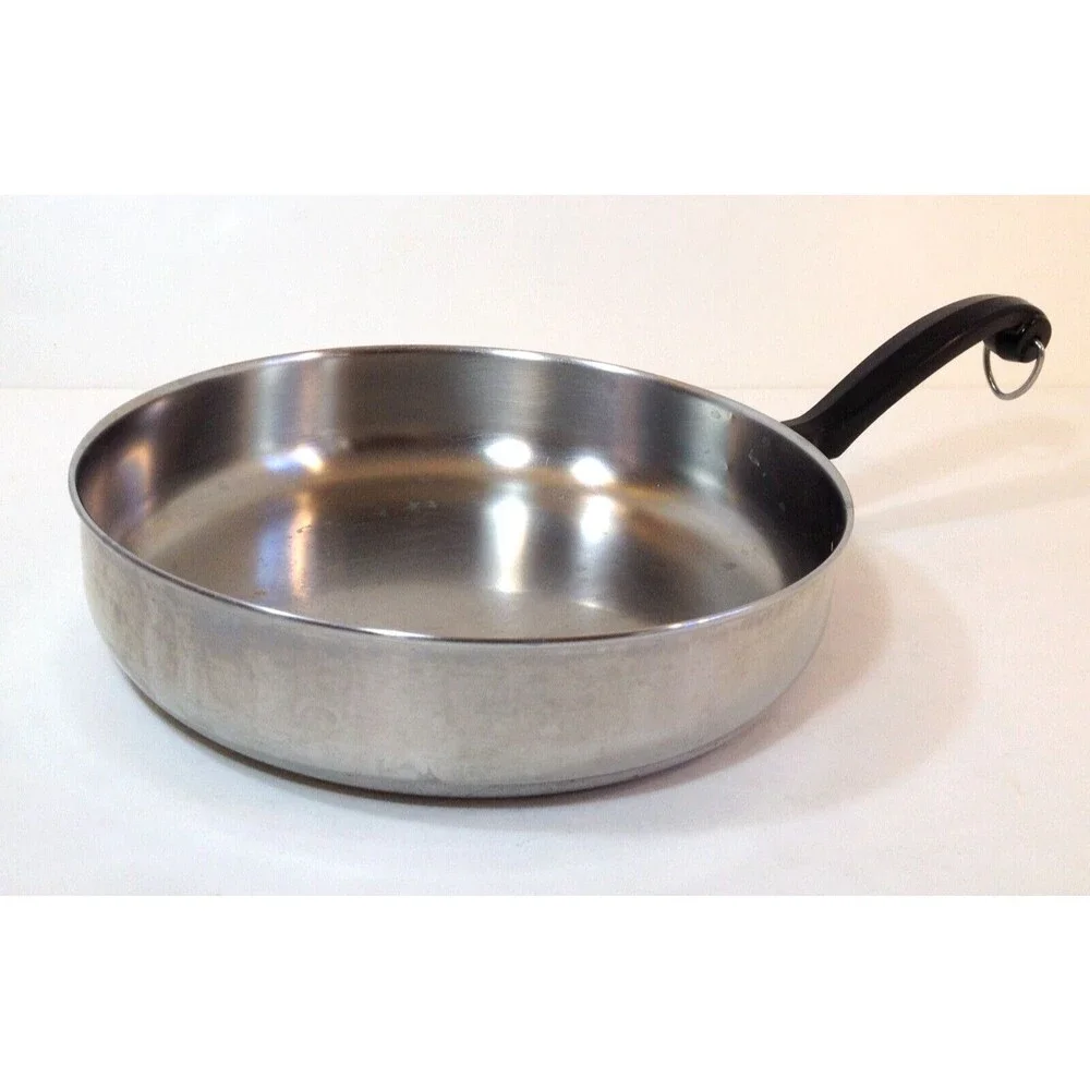 Vintage Farberware Classic Stainless Steel 10 Skillet Frying Pan Aluminum Clad